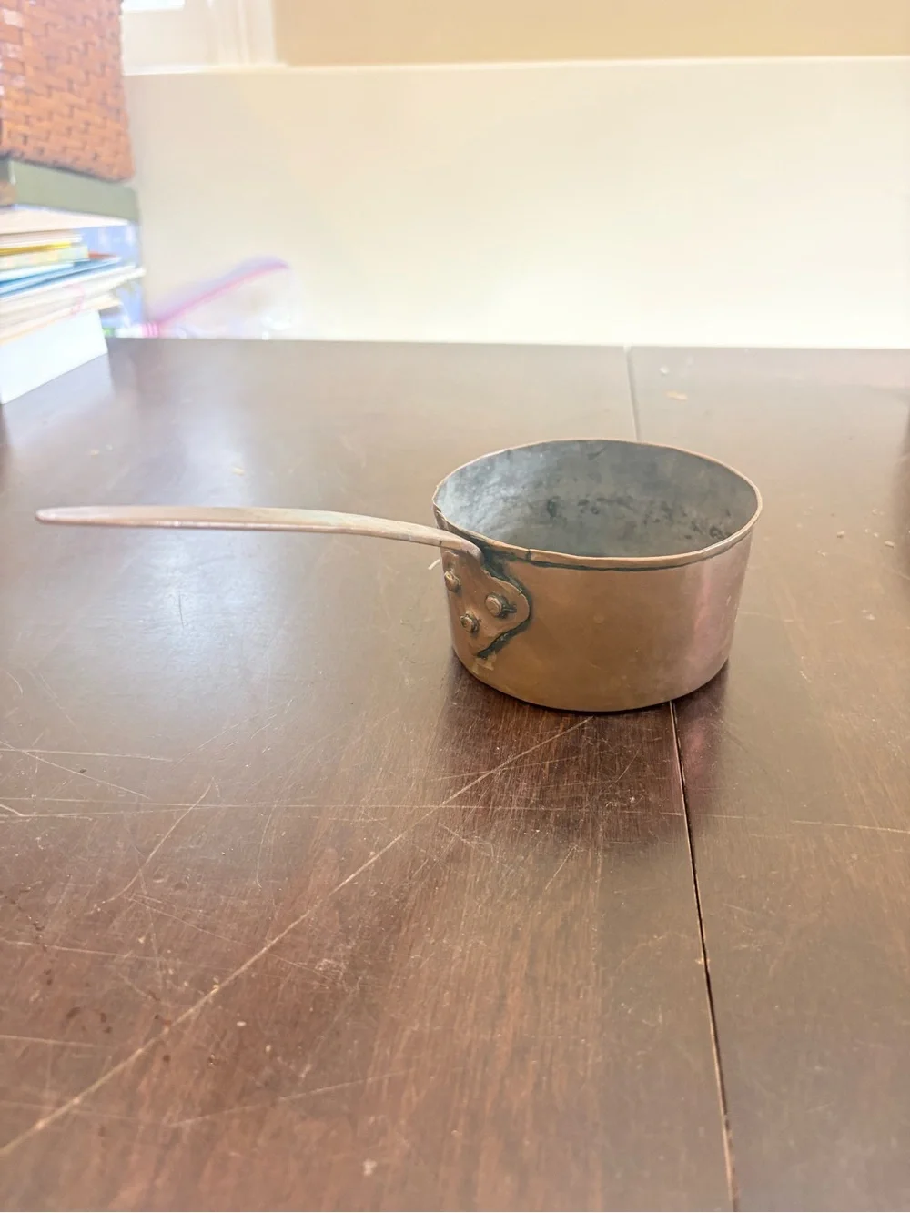 Vintage Hammered Copper Sauté Sauce Pan Pot 4.25”